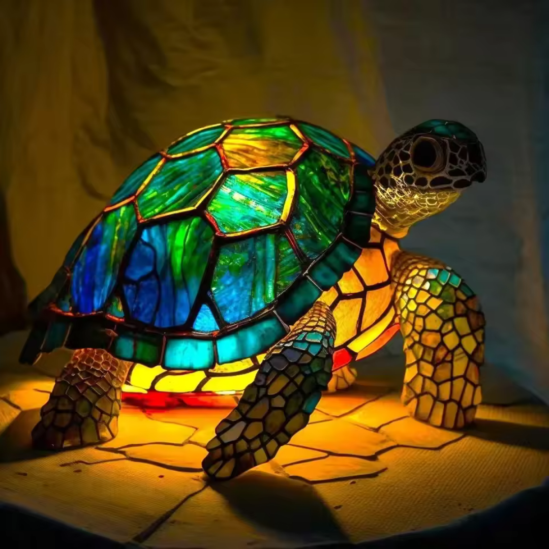 Light-up turtle lamp