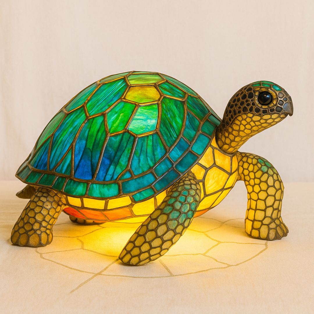 Light-up turtle lamp