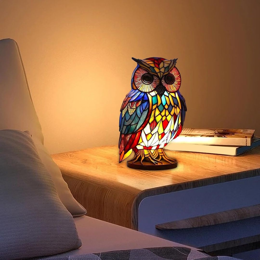 Light-up owl lamp