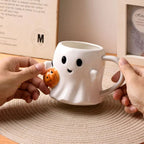 Pumpkin Ghost Mug - Cute Ghost with Pumpkin - Perfect for Halloween