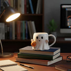 Pumpkin Ghost Mug - Cute Ghost with Pumpkin - Perfect for Halloween