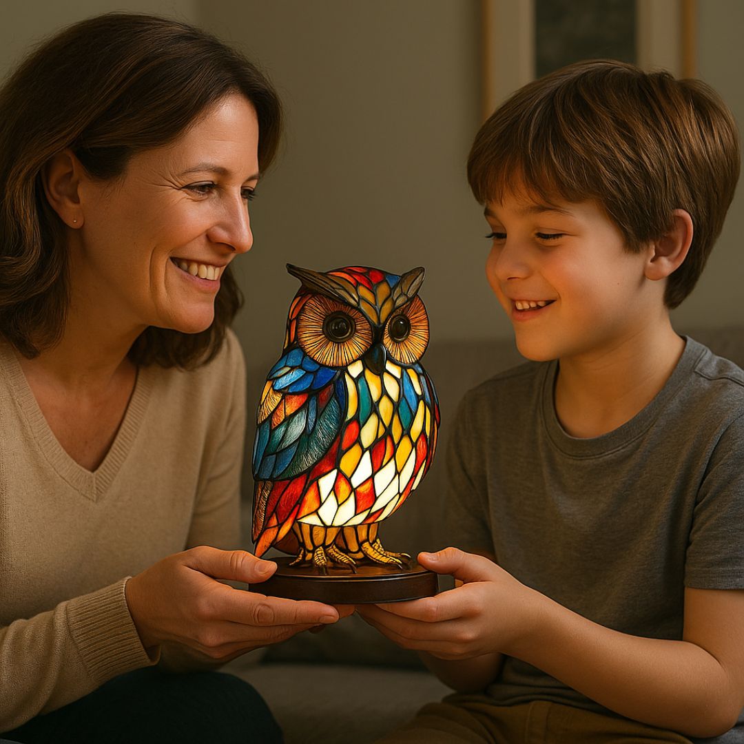Light-up owl lamp