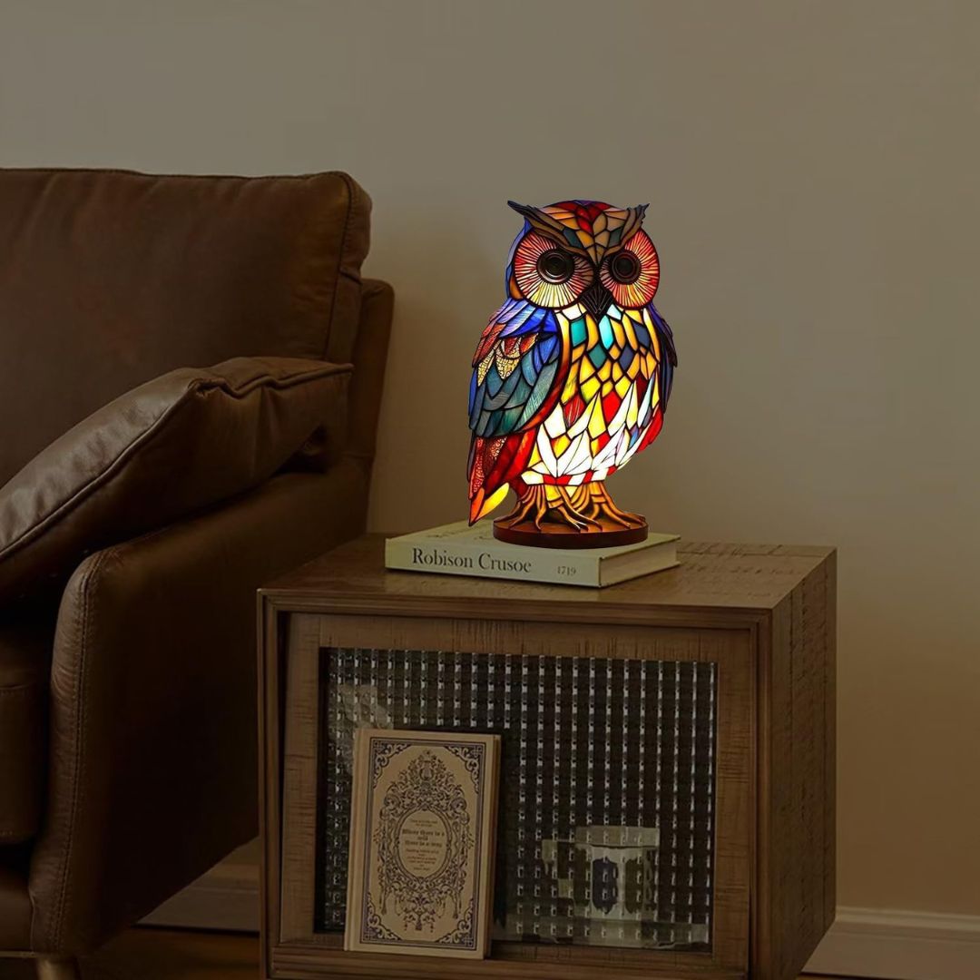 Light-up owl lamp