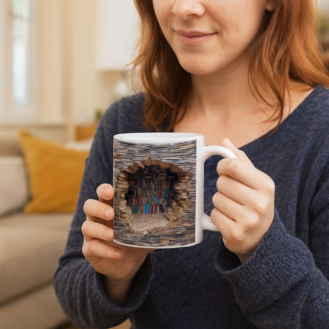 3D Book Worlds Mug