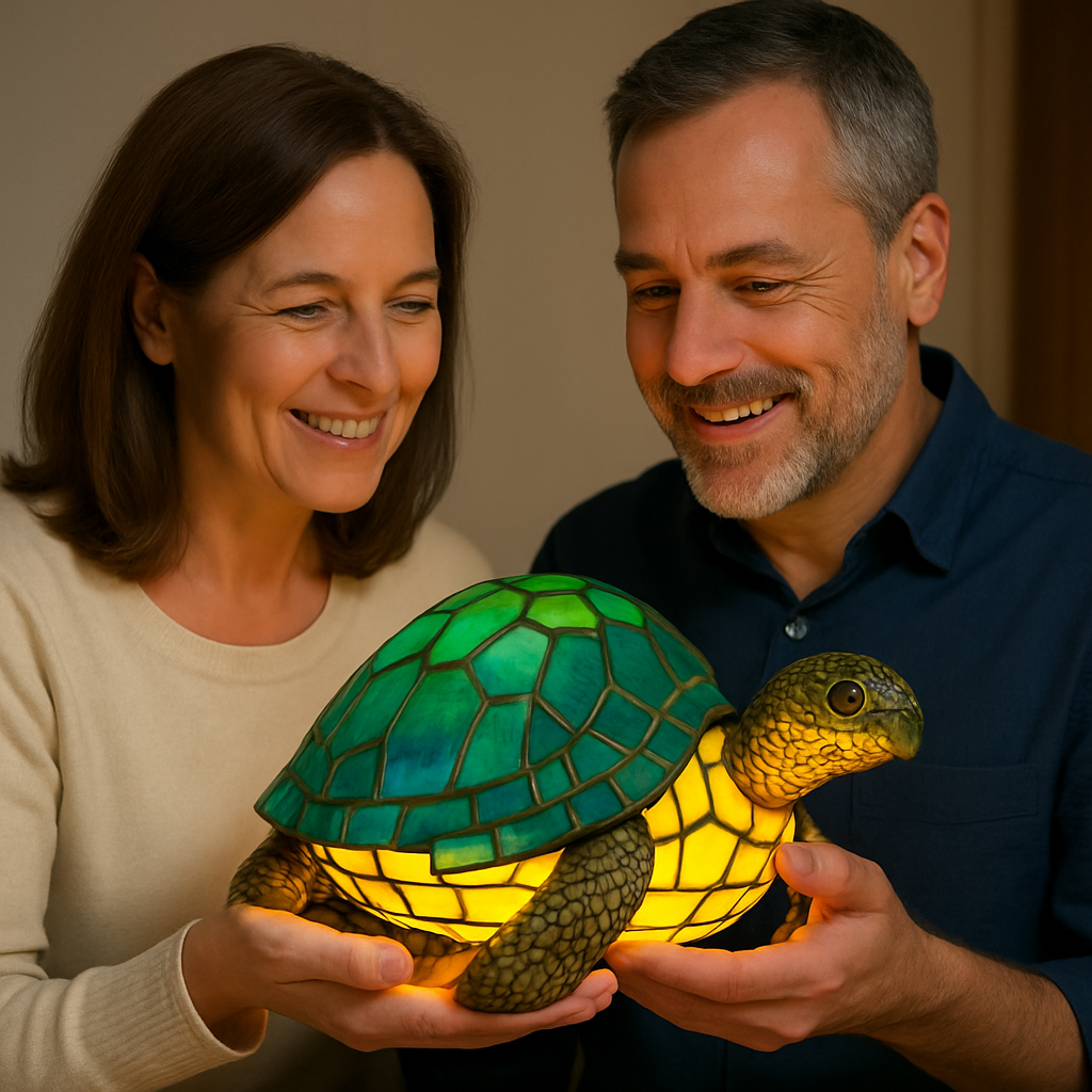 Light-up turtle lamp