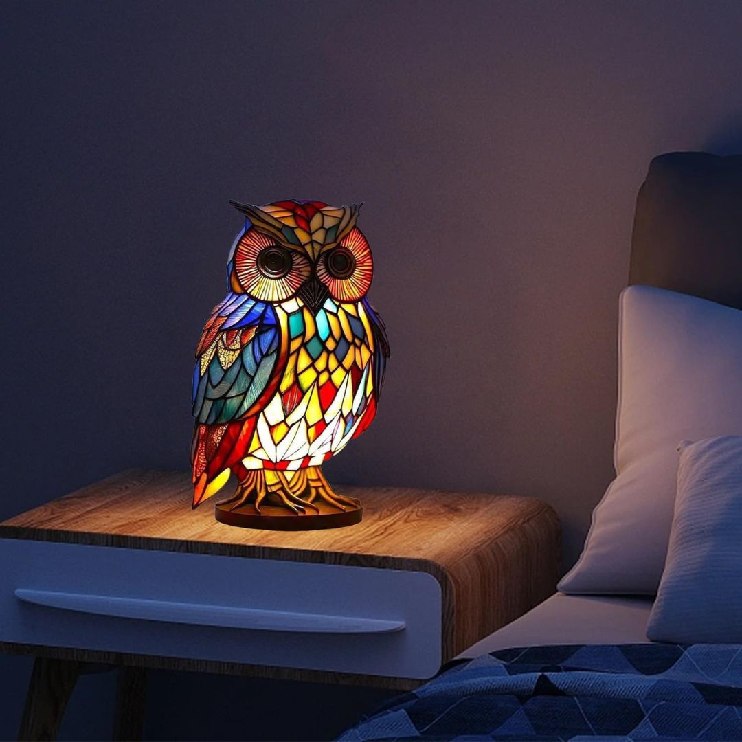 Light-up owl lamp