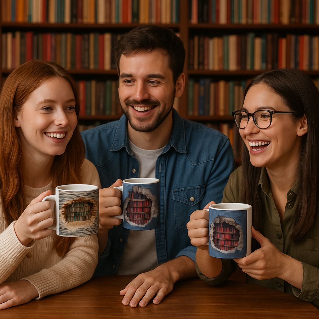 3D Book Worlds Mug