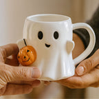 Pumpkin Ghost Mug - Cute Ghost with Pumpkin - Perfect for Halloween
