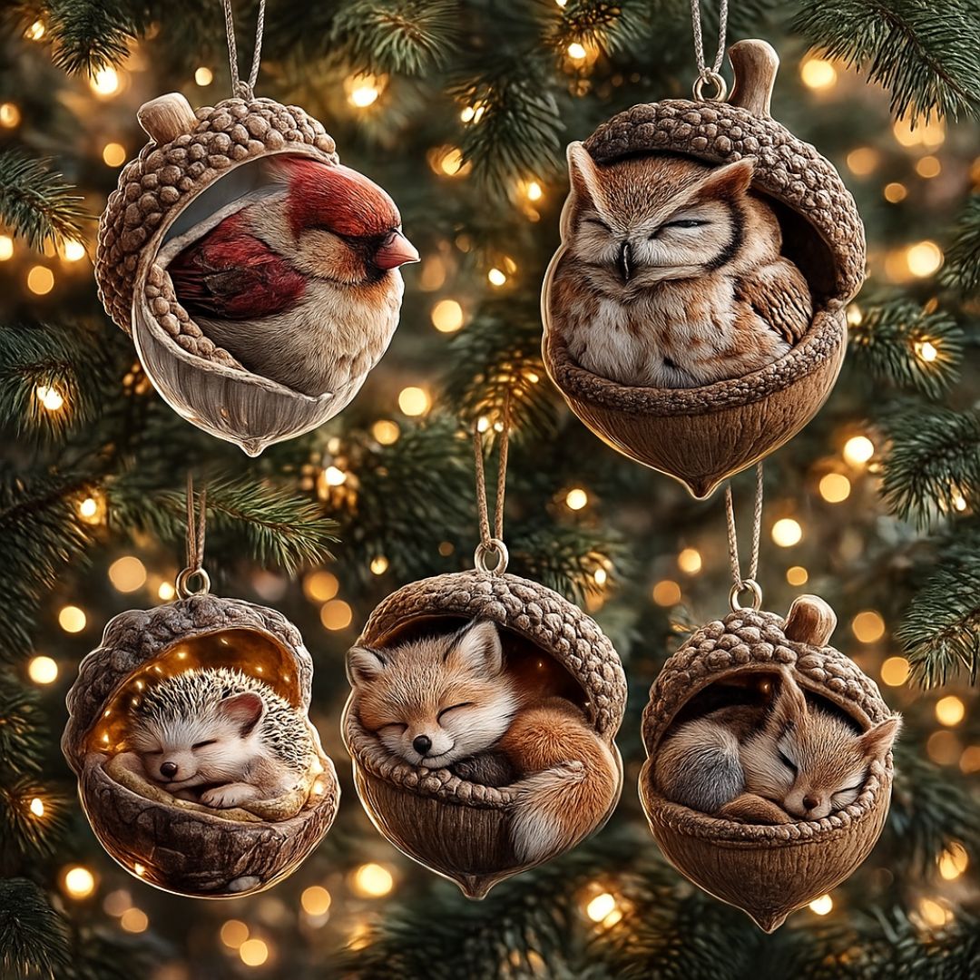 Acorn Dreams – Sleeping Forest Friends for Hanging