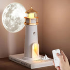 Magic lighthouse lamp with moonlight projection