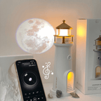 Magic lighthouse lamp with moonlight projection