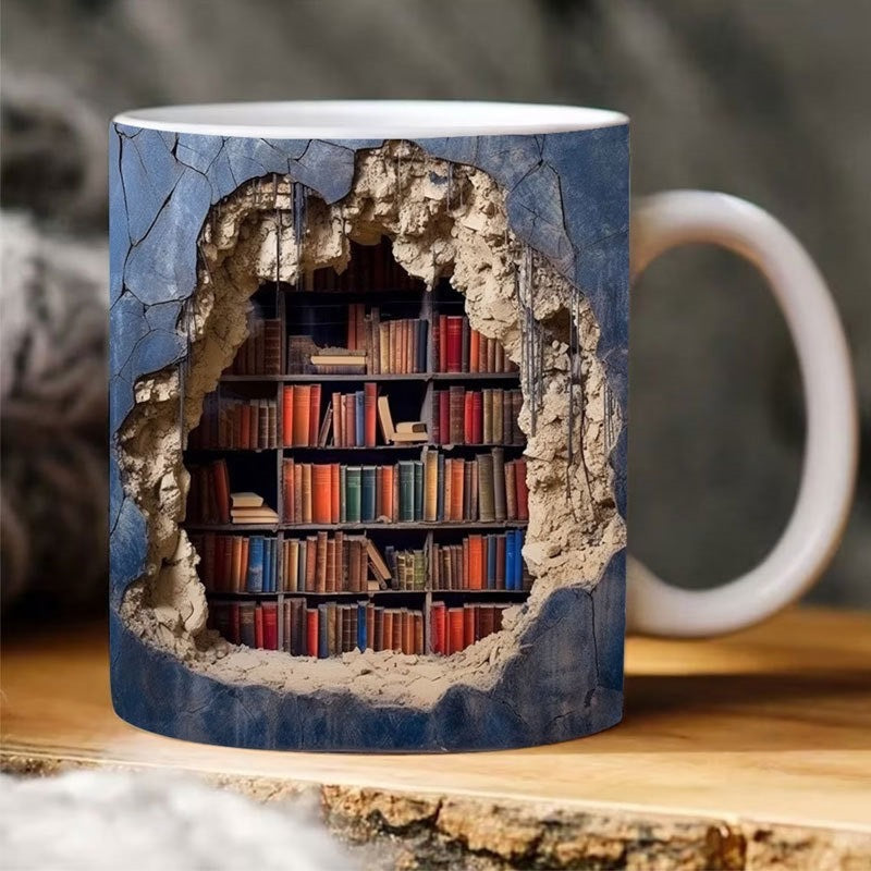 3D Book Worlds Mug