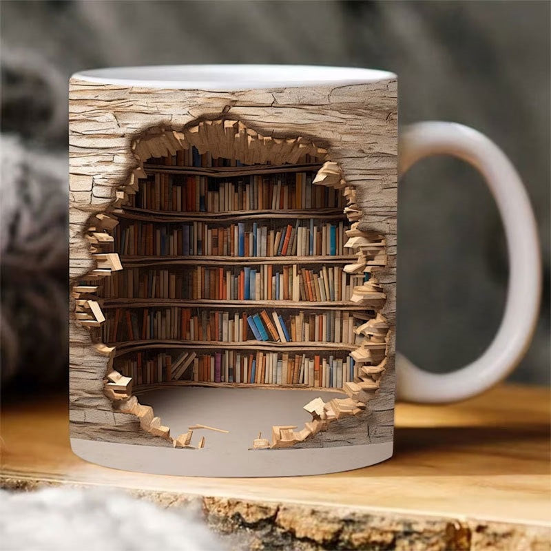 3D Book Worlds Mug