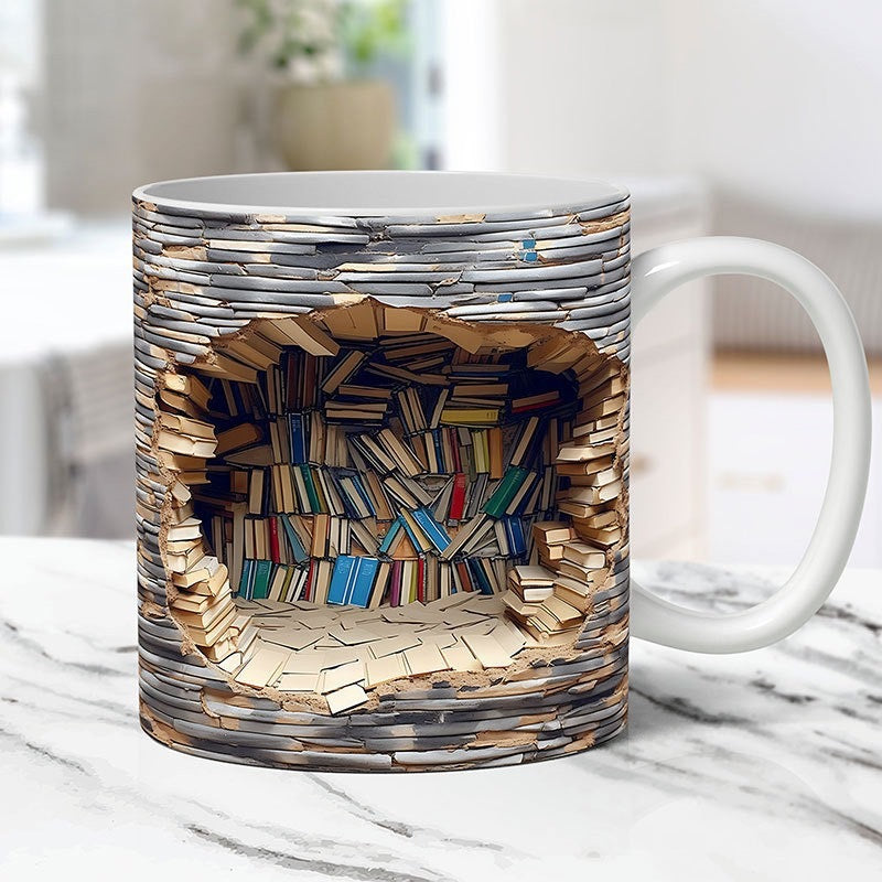 3D Book Worlds Mug